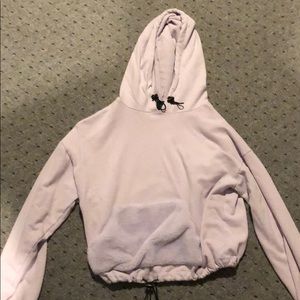 Purple Cropped Hoodie